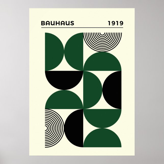 Impressão de Círculos Geométricos Bauhaus 1919, de (Frente)