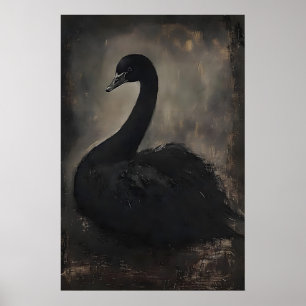 Impressão de cisne negro mal-humorado, impressão d