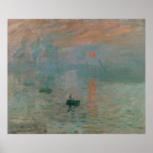 Impressão de Claude Monet Surgimento do Sol (levan