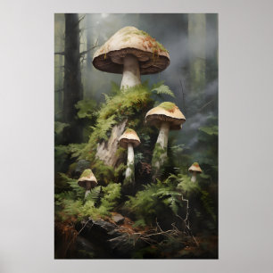 Impressão de Cogumelo da Floresta Mal-humorada, Bo