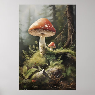 Impressão de Cogumelos Fly Agaric, Cogumelo da Flo