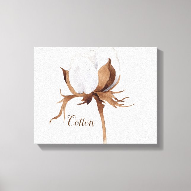 Impressão de Cor d'água do Flor de Algodão (Frente)