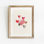 Impressão de coração de aquarela<br><div class="desc">Esta adorável impressão de aquarela traz um toque de amor e romance para sua decoração. Apresentando adoráveis tons cor-de-rosa, vermelho e tons de corações cor-de-rosa pintados em delicada aquarela, este impressão irá adicionar um toque alegre e alegre a qualquer sala. Quer você esteja procurando a decoração perfeita do Dia de...</div>