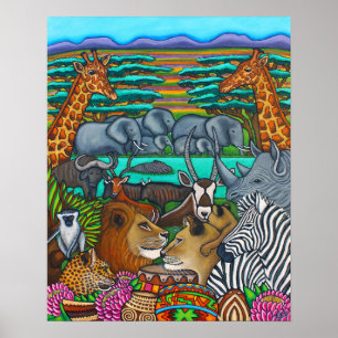 Impressão de cores da África