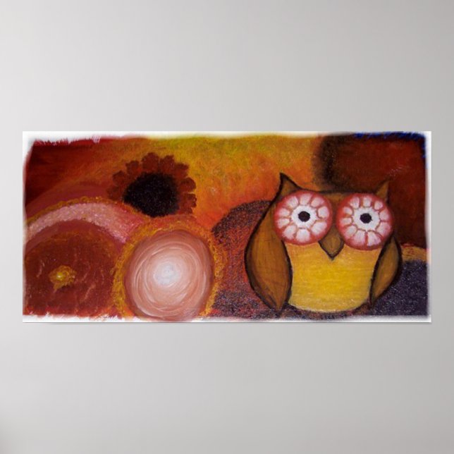 Impressão de Coruja de Artes Finas (Frente)