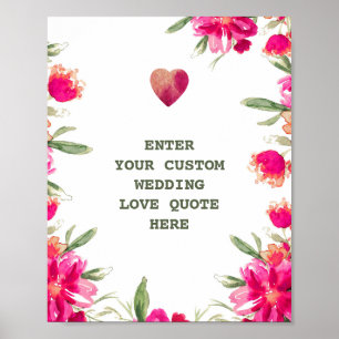 Impressão de Cotação de Amor Personalizada de Casa