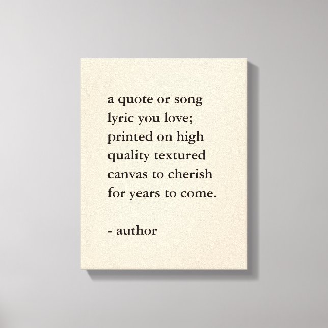 Impressão de Cotação Personalizada na Canvas (Frente)