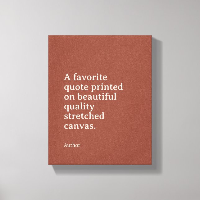 Impressão de Cotação Personalizada na Canvas (Frente)