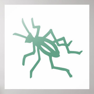 Impressão de críquete Verde Poetica