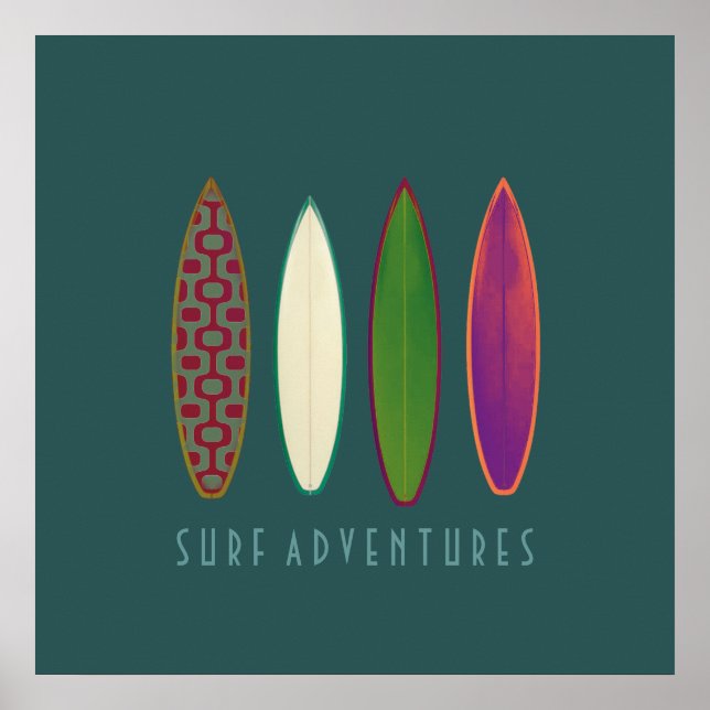 impressão de decoração de aventuras de surfe (Frente)