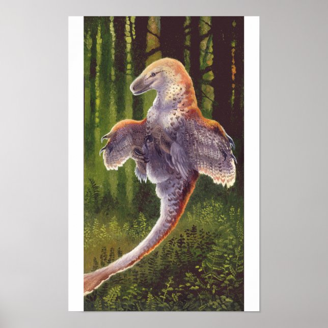 Impressão de Deinonychus Saltando (Frente)