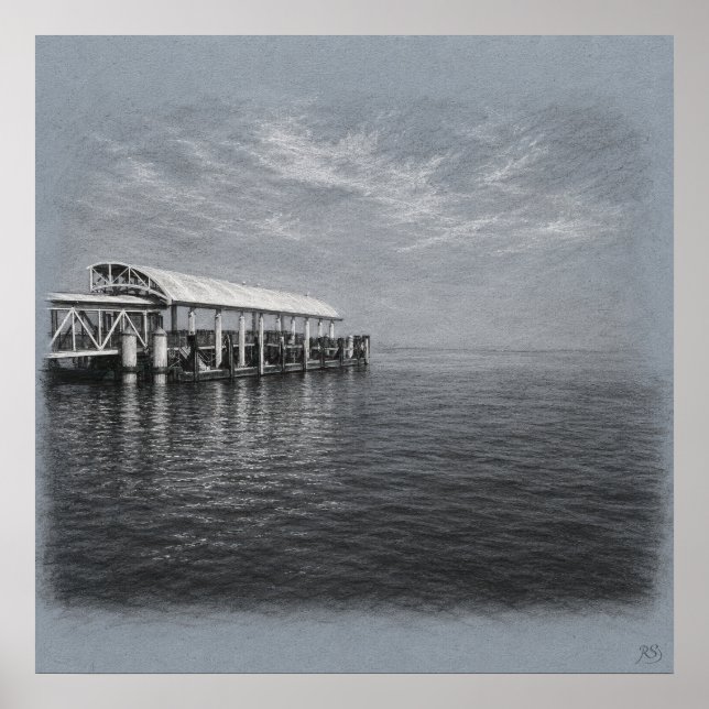 Impressão de desenho arquivístico do Pier e nevoei (Frente)