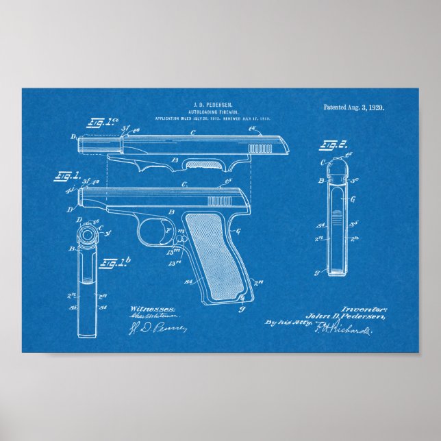 impressão de Desenho Automático de Arma Patente 19 (Frente)