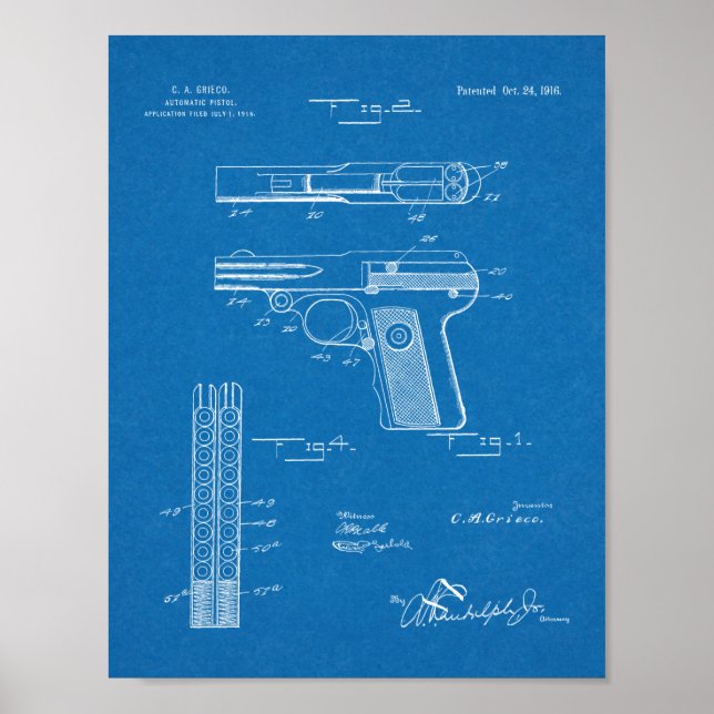impressão de Desenho Automático de Arma Patente 19 (Frente)