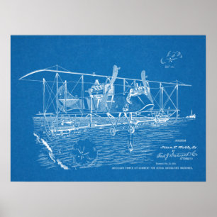 Impressão de Desenho de Arte de Avião de Avião 