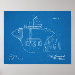 impressão de Desenho de Arte de Avião Ímpar de 190