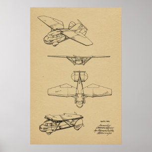 impressão de Desenho de Arte de Aviões Voadores de