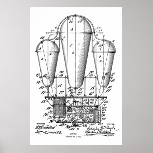 impressão de Desenho de Arte de Balão de Navio Ant