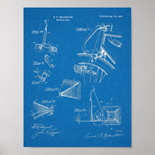 Impressão de Desenho de Arte de Bicicleta 1898