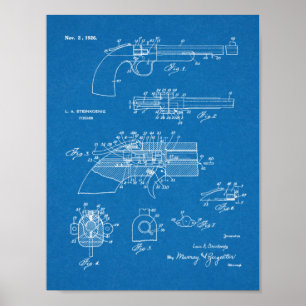 impressão de Desenho de Arte Patente da Arma de 19