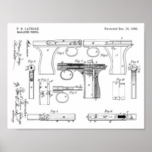 impressão de Desenho de Arte Patente da Revista Gu