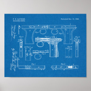 impressão de Desenho de Arte Patente da Revista Gu