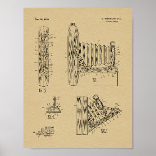 impressão de Desenho de Arte Patente de Câmera de 