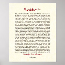 Impressão de Desiderata | Arte de Desiderata