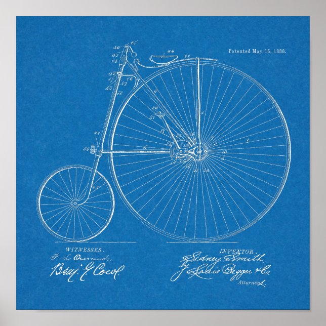impressão de Design de Patente de Bicicleta de Alt (Frente)