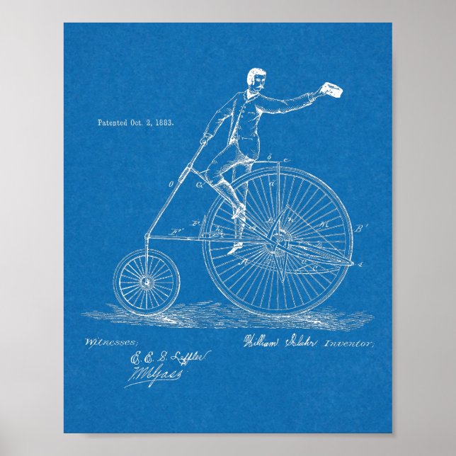 impressão de Design de Patente de Bicicleta de Alt (Frente)