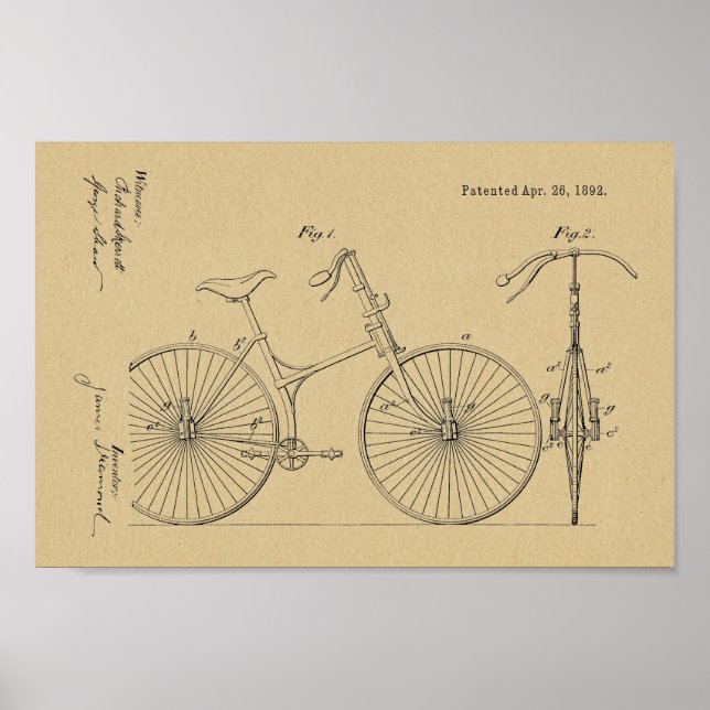 impressão de Design de Patente de Suspensão de Bic (Frente)