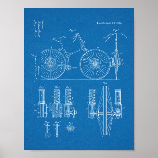 impressão de Design de Patente de Suspensão de Bic (Frente)