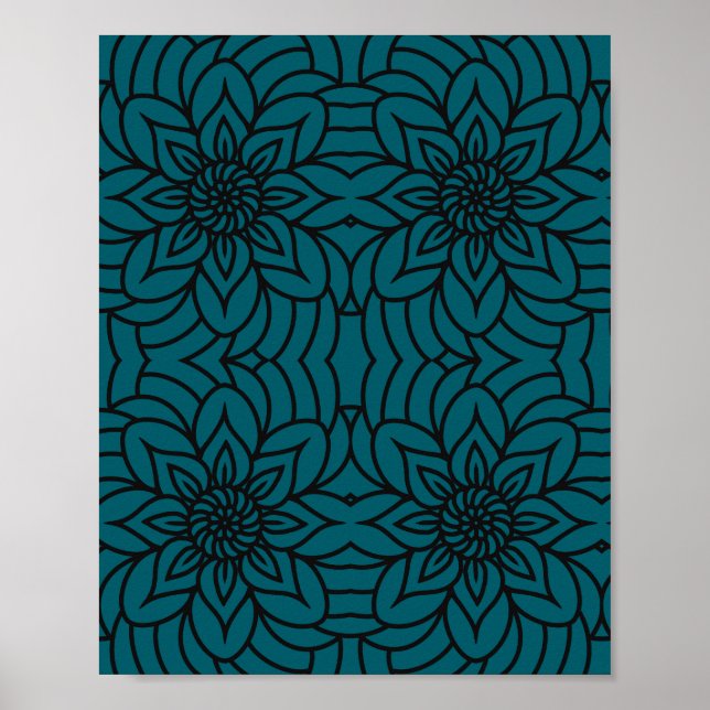 Impressão de Design Mandala, Papel de Poster de Va (Frente)