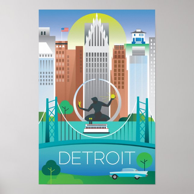 Impressão de Detroit (Frente)