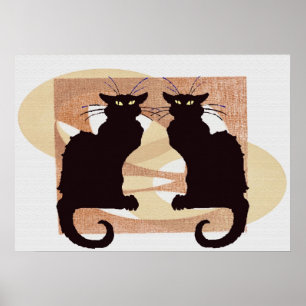 Impressão de dois gatos