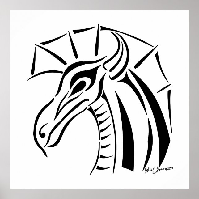 Impressão de Dragão Crestado (Frente)