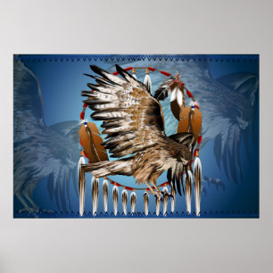 Impressão de Dreamcatcher do falcão do vôo