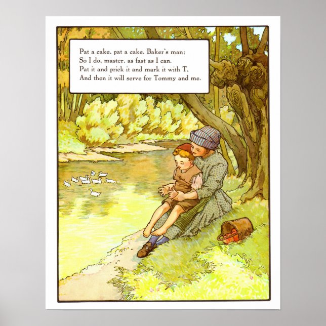 Impressão de Enfermeiro Vintage - Pat a Cake (Frente)