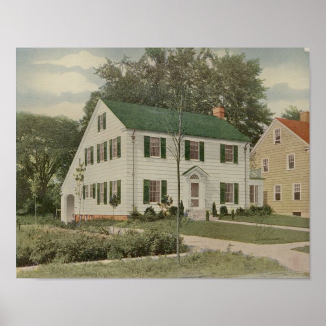 Impressão de Esquema da Casa do Vintage 1927, Desi (Frente)