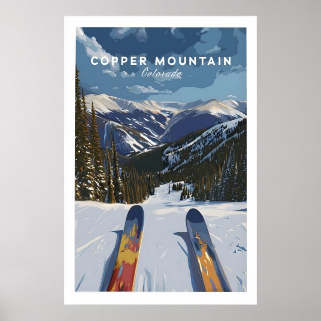 Impressão de Esqui Copper Mountain Colorado 1 (Frente)