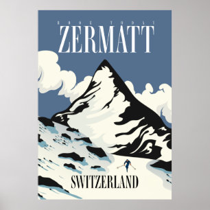 Impressão de Esqui de Suiça Zermatt