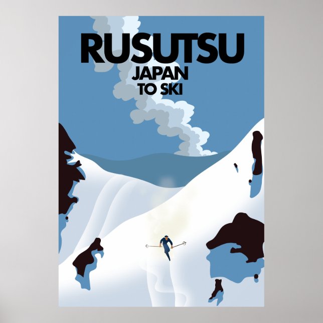 Impressão de esqui Japão Rusutsu  (Frente)