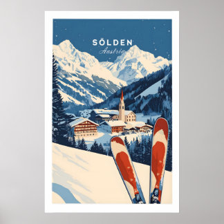 Impressão de Esqui Sölden Áustria 1