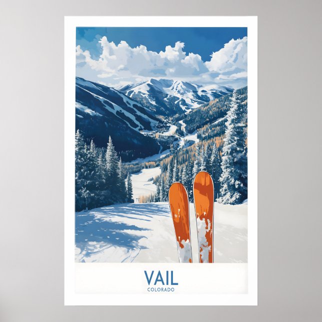 Impressão de Esqui Vail - Colorado 1 (Frente)