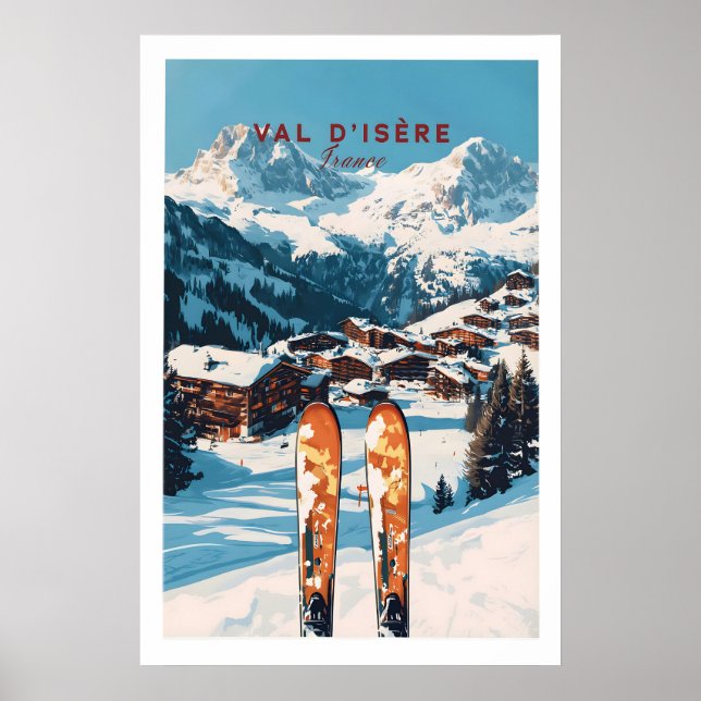 Impressão de Esqui Val-dIsère 1 (Frente)