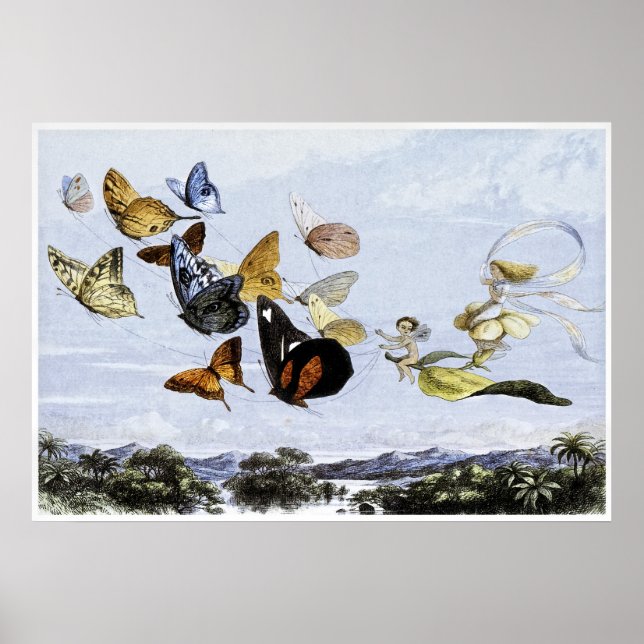 Impressão de Fada por Richard Doyle 1870 (Frente)