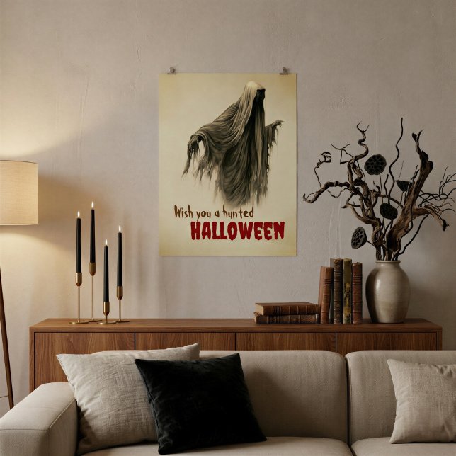 Impressão de Fantasma de Halloween Assombrado em P (Criador carregado)