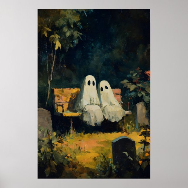 Impressão de Fantasmas Visitando Túmulo, Cartaz de (Frente)