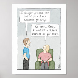 impressão de Fim de Semana de 3 Livros