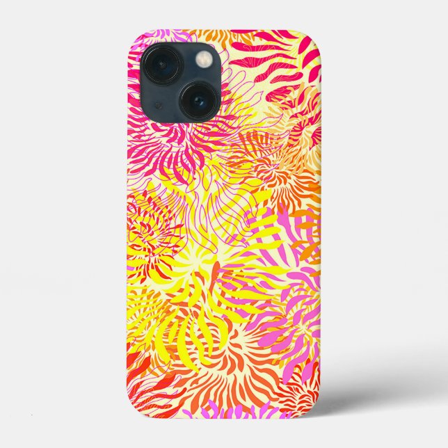 Impressão de Flor Colorida (Verso)